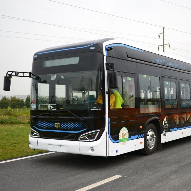 Xe buýt điện tinh khiết 12 M Xe buýt sàn lối vào thấp Xe buýt EV Xe buýt 46 chỗ ngồi với treo khí