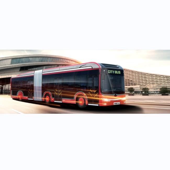 18 M Electric Brt City Bus Tốc độ cao nhất 69km/h 50 chỗ ngồi xe buýt điện đường dài
