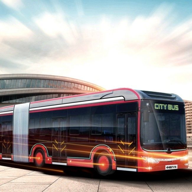 Xe buýt Zev 18 mét 69 Km / H Xe buýt chở khách chạy điện 50 chỗ Công suất hành khách 150