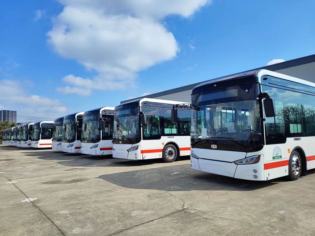 10.5m Xe buýt giao thông điện hoàn toàn mới với 30 chỗ ngồi hành khách Xe buýt thành phố không khí thải