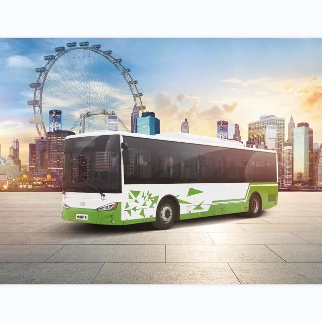 Xe buýt điện thuần túy 10,5m EV Bus với 30 chỗ ngồi, phạm vi hoạt động 250km và động cơ PMSM cho giao thông công cộng