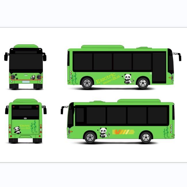 6630*2200*2925 Kích thước xe buýt nhỏ điện E Bus 6.6m Xe buýt điện pin cho giao thông công cộng
