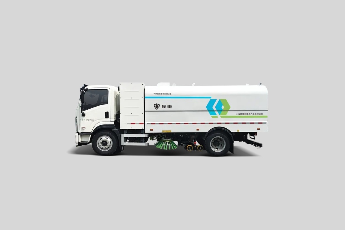 Xe vệ sinh 12 T Máy quét đường bằng xe tải.