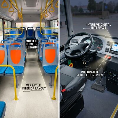 Xe buýt nhỏ 6m Zev Ev 15 chỗ ngồi Minibus Cho dịch vụ giao thông công cộng