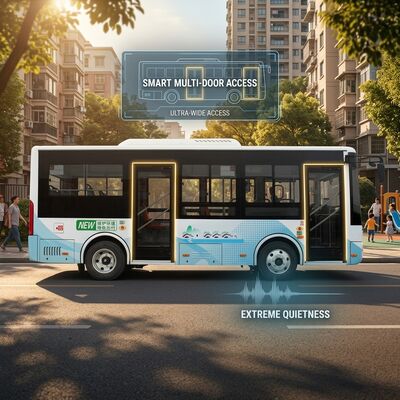 6.6m xe buýt thành phố điện năng lượng mới 270KM Mileage 16 chỗ ngồi chấp nhận tùy chỉnh.