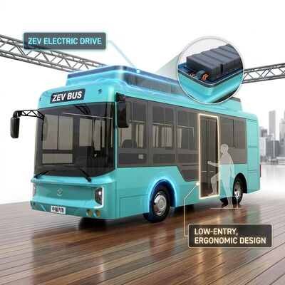 6.6m xe buýt điện mini xe buýt EV với hộp số tự động và dung lượng 23 chỗ ngồi